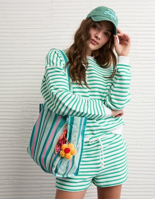 AE Textured Crew Neck Sweatshirt