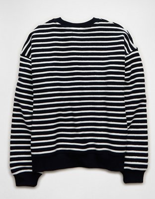 AE Textured Crew Neck Sweatshirt