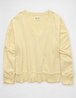 AE Big Hug V-Neck Sweatshirt | American Eagle