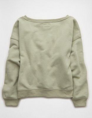 AE Everyday Luxe Off-the-Shoulder Sweatshirt | American Eagle