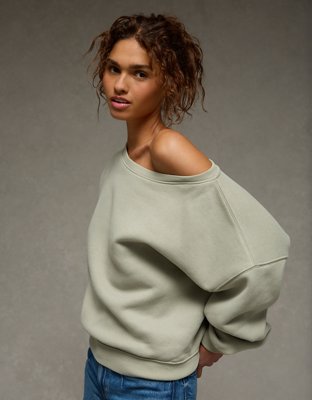 AE Everyday Luxe Off-the-Shoulder Sweatshirt