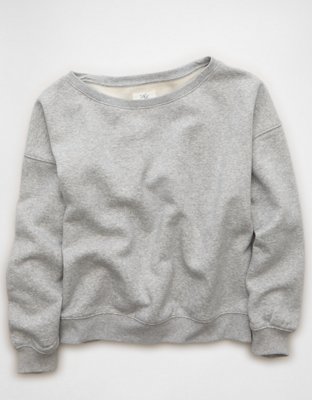 AE Everyday Luxe Off-the-Shoulder Sweatshirt | American Eagle