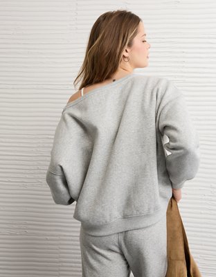 AE Everyday Luxe Off-the-Shoulder Sweatshirt