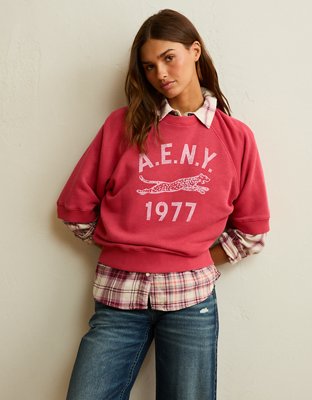 AE Campus Short-Sleeve Sweatshirt | American Eagle