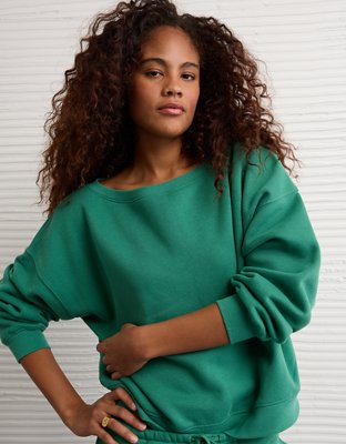 AE Everyday Luxe Off-the-Shoulder Sweatshirt | American Eagle