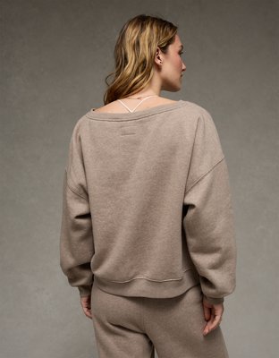 AE Everyday Luxe Off-the-Shoulder Sweatshirt