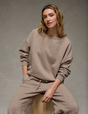 AE Everyday Luxe Off-the-Shoulder Sweatshirt