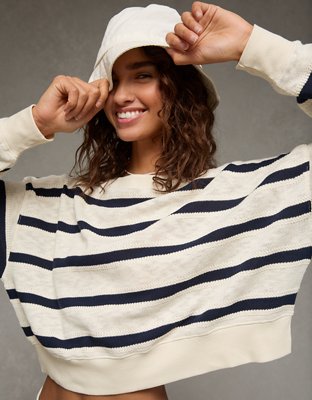 AE Striped Off-the-Shoulder Top | American Eagle
