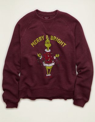 AE Holiday Graphic Crew Neck Sweater