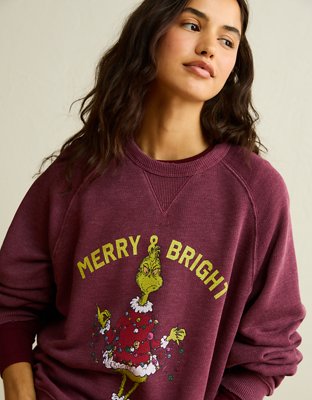 AE Holiday Graphic Crew Neck Sweater