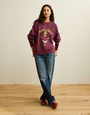 AE Holiday Graphic Crew Neck Sweater