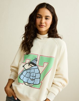 AE Snoopy Graphic Crew Neck Sweater