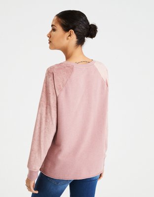 American Eagle AE Velvet Raglan Crew — фото 2