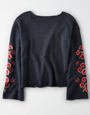 Женские худи American Eagle AE Bell Sleeve Crew Neck Sweatshirt — фото 4