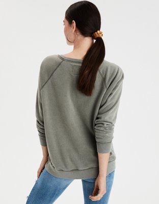 Женские худи American Eagle AE Ahhmazingly Soft Dip-Dye Crew Neck Sweatshirt — фото 2