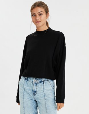 AE Fleece Mock Neck Sweatshirt