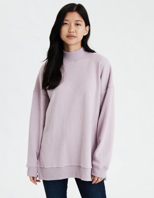 Download AE Fleece Mock Neck Oversized Sweatshirt