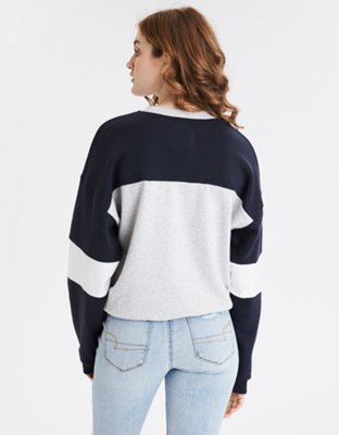 AE Fleece Cinched Crew Neck Sweatshirt