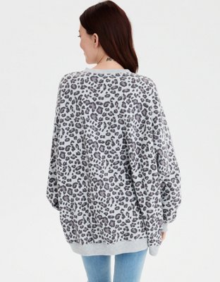 Женские худи American Eagle AE Fleece Oversized Vintage Crew Neck Sweatshirt — фото 2