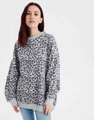 Oversized Animal-Print Sweatshirt