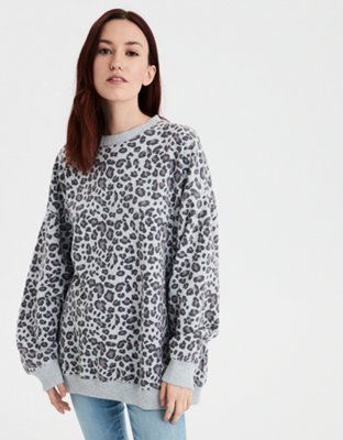 Aerie store cheetah sweatshirt