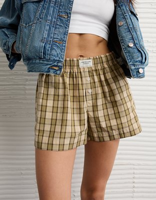 AE Plaid Boxer Sleep Short