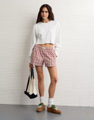 AE Plaid Boxer Sleep Short