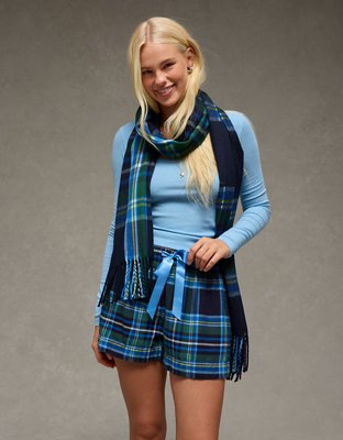 AE Flannel Boxer Sleep Shorts