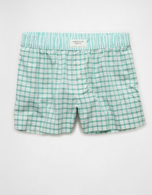 AE Plaid Boxer Sleep Short