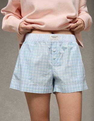 AE Plaid Boxer Sleep Short