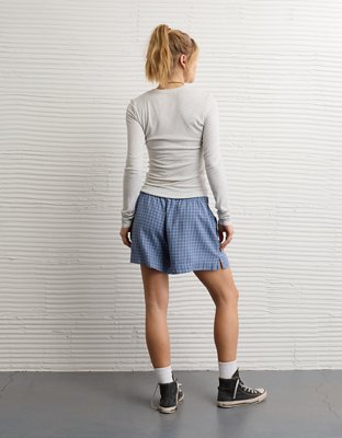 AE Flannel Boxer Sleep Shorts