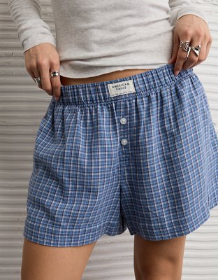 AE Flannel Boxer Sleep Shorts