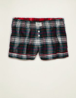 AE Slow Morning Flannel PJ Shorts