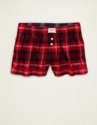 AE Slow Morning Flannel PJ Shorts