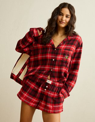 AE Slow Morning Flannel PJ Shorts 