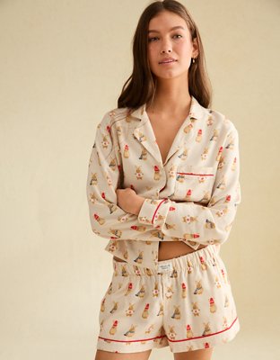 AE Slow Morning Flannel PJ Shorts 