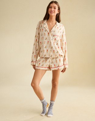 AE Slow Morning Flannel PJ Shorts