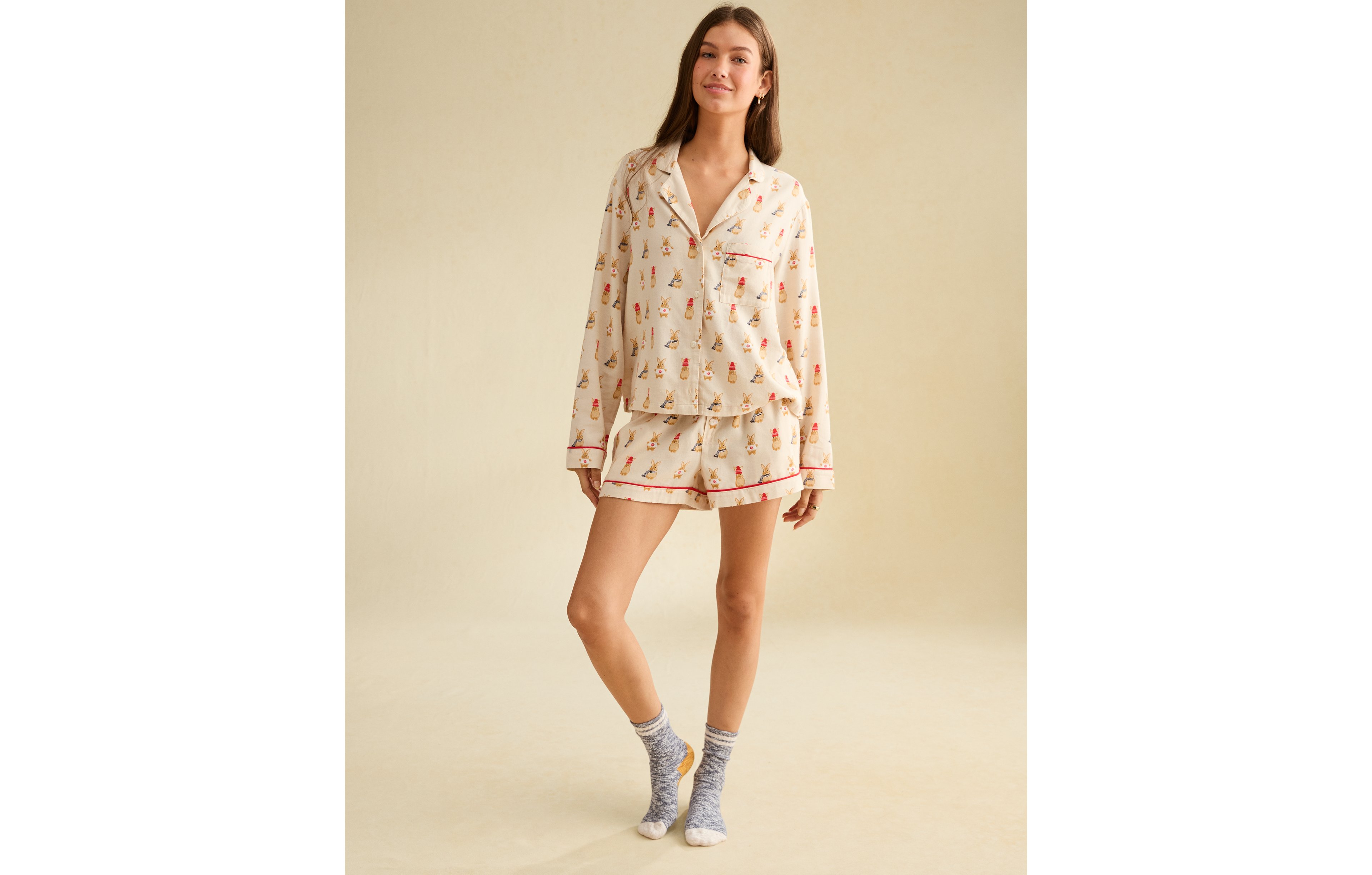 AE Slow Morning Flannel PJ Shorts
