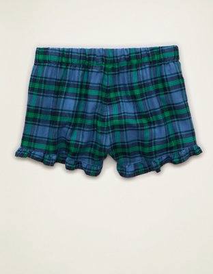 AE Ruffle Flannel Boxer Shorts