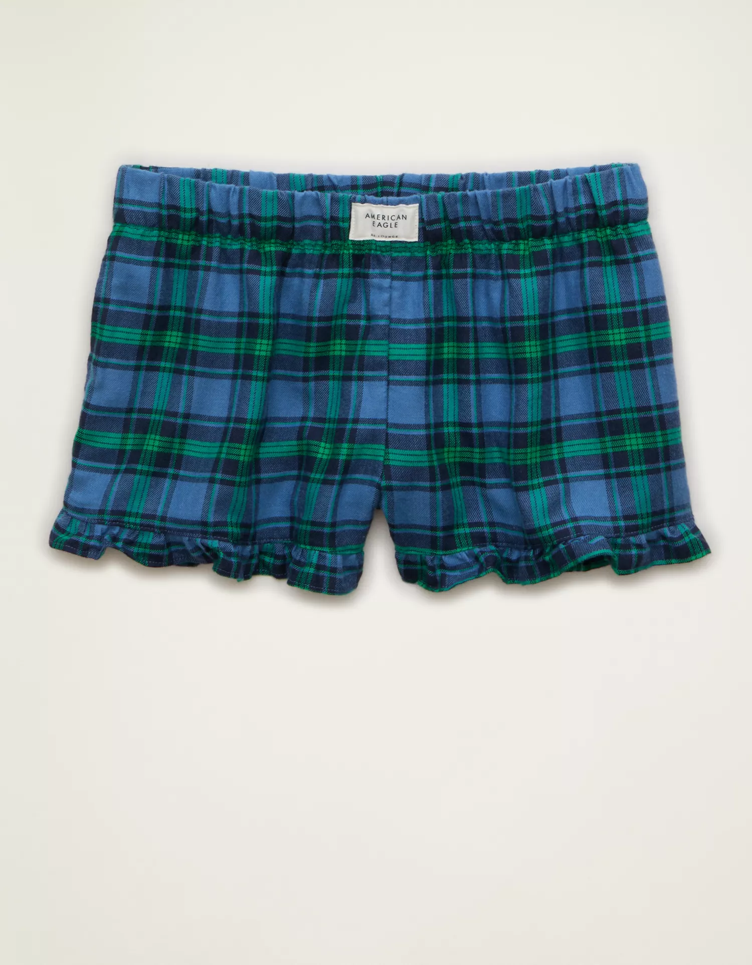 AE Ruffle Flannel Boxer Shorts