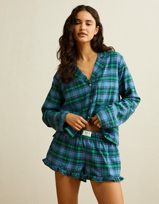 AE Ruffle Flannel Boxer Shorts