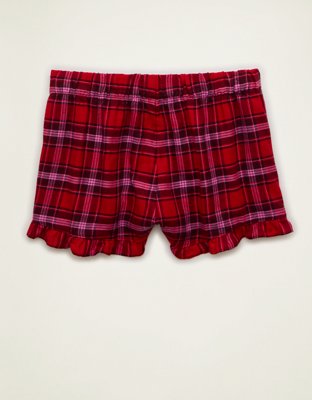 AE Ruffle Flannel Boxer Shorts
