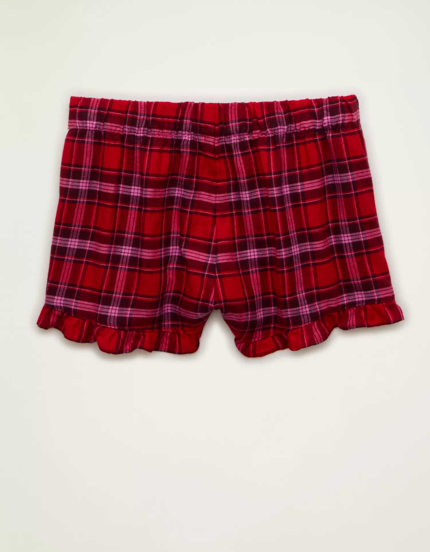 AE Ruffle Flannel Boxer Shorts - thumbnail 4
