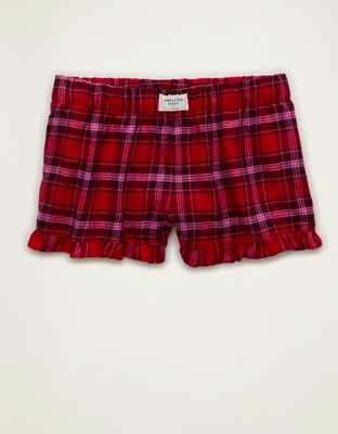 AE Ruffle Flannel Boxer Shorts