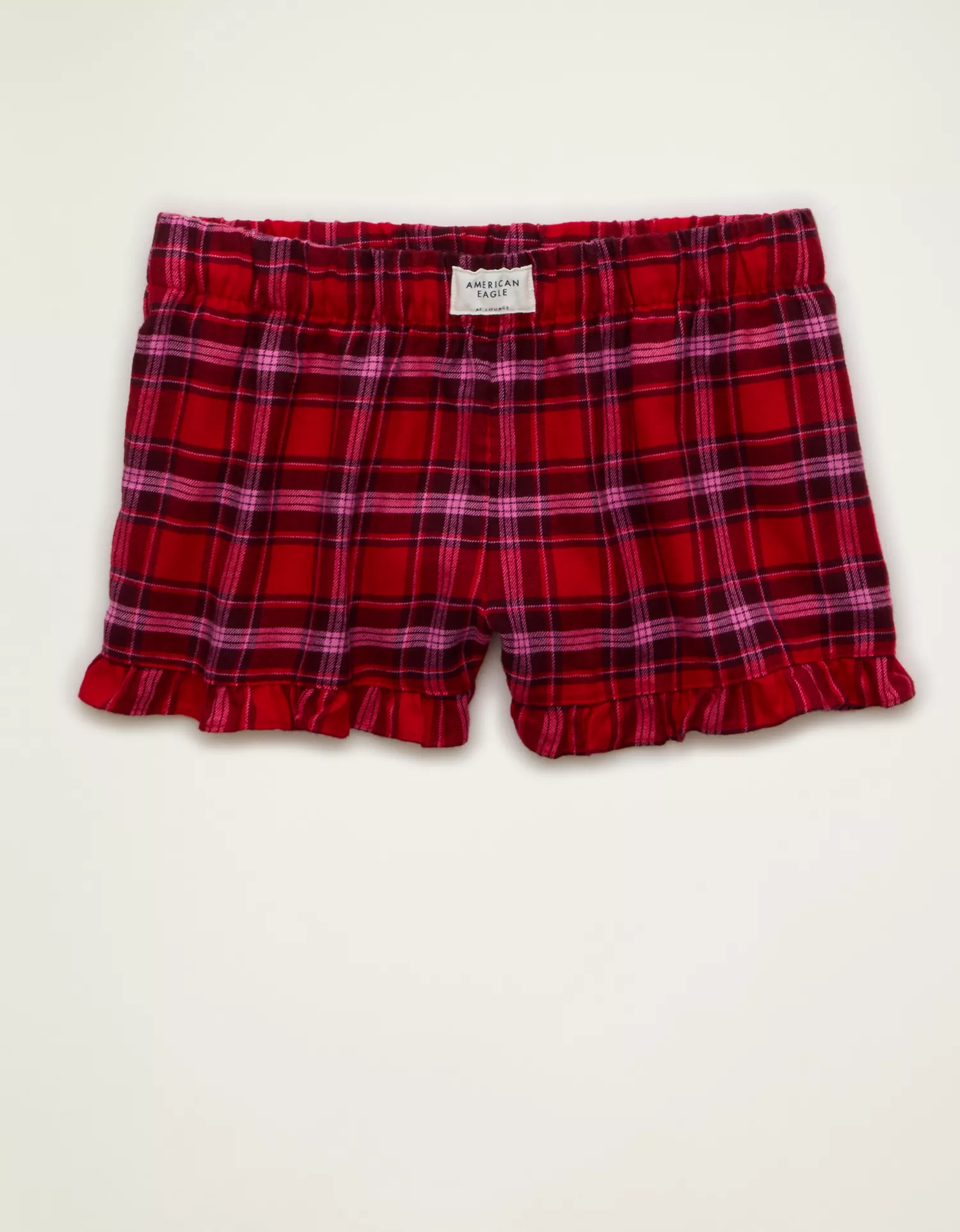 AE Ruffle Flannel Boxer Shorts - thumbnail 3