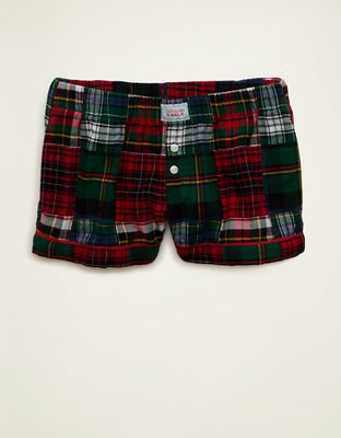 AE Slow Morning Flannel PJ Shorts