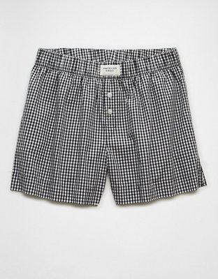 AE Gingham Colorblock Boxer Sleep Short