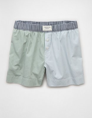 AE Gingham Colorblock Boxer Sleep Short