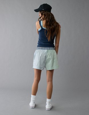 AE Gingham Colorblock Boxer Sleep Short