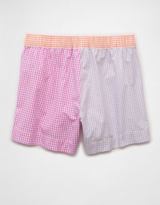 AE Short Bóxer para Dormir a Cuadros en Colores Contrastantes
